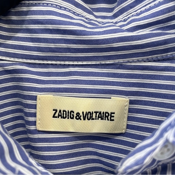 Zadig & Voltaire Tamara Stripes Button Down Shirt - Picture 10 of 10